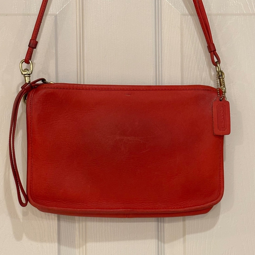 Coach Vintage Red Leather Crossbody